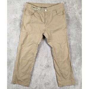 Black Diamond Pants Men's M Brown Belted Cotton Blend Climbing Hiking Camping